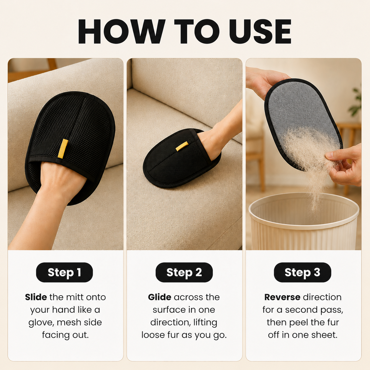 Pet Hair Remover Mitt