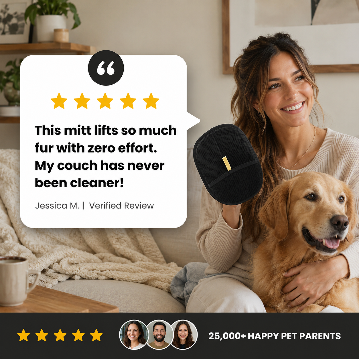 Pet Hair Remover Mitt